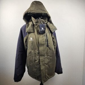 Camel Crown NWT Olive Green Hooded Waterproof Winter Outdoor Jacket Men’s XL